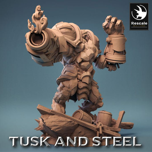Dwarf Mechanical Cannon Construct | Huge | Rescale Miniatures | D&D DnD Pathfinder Miniature