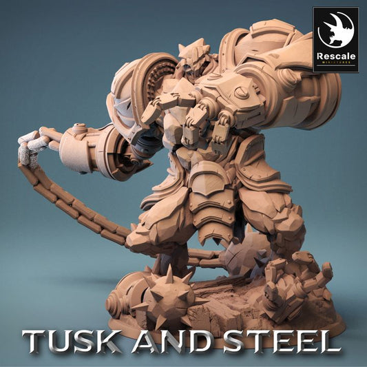 Dwarf Mech Warrior Construct Fighter | Huge | Rescale Miniatures | D&D DnD Pathfinder Miniature