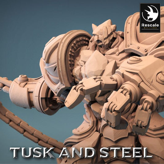 Dwarf Mech Warrior Construct Fighter | Huge | Rescale Miniatures | D&D DnD Pathfinder Miniature