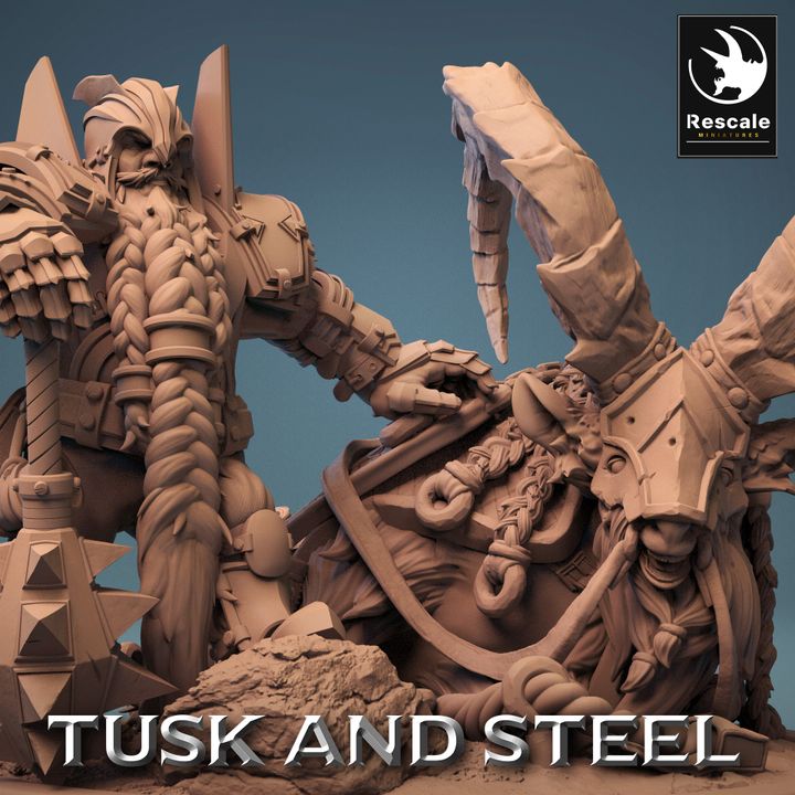 Dwarf Goat Mount Beasts Sleep | Medium | Rescale Miniatures | D&D DnD Pathfinder Miniature