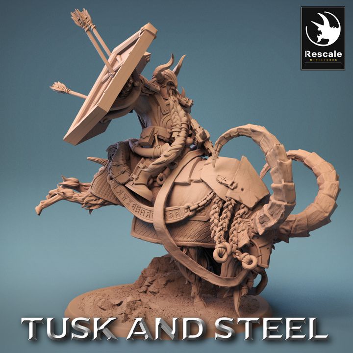 Dwarf Goat Mount Beasts DnD | Large | Rescale Miniatures | D&D DnD Pathfinder Miniature