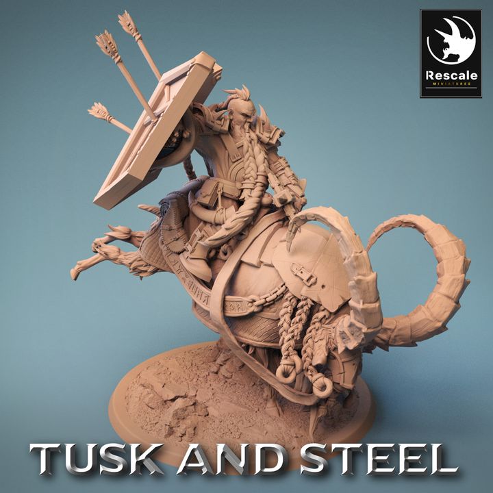 Dwarf Goat Mount Beasts DnD | Large | Rescale Miniatures | D&D DnD Pathfinder Miniature