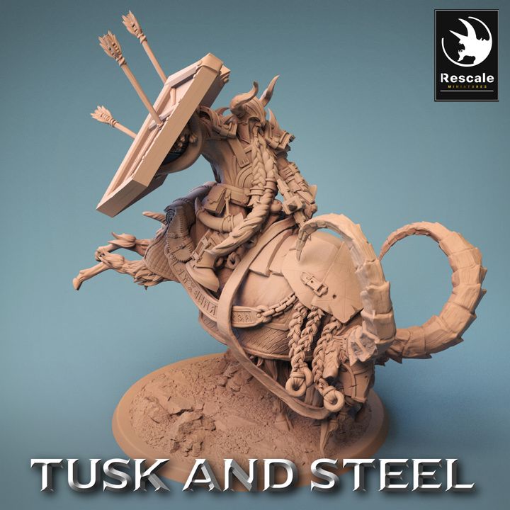 Dwarf Goat Mount Beasts DnD | Large | Rescale Miniatures | D&D DnD Pathfinder Miniature