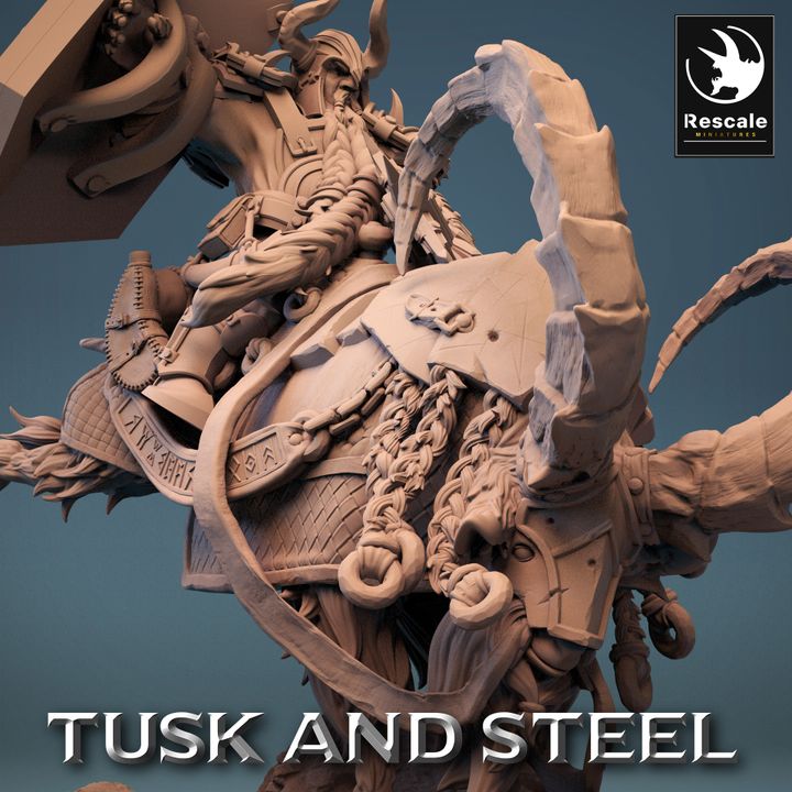 Dwarf Goat Mount Beasts DnD | Large | Rescale Miniatures | D&D DnD Pathfinder Miniature