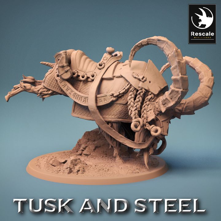 Dwarf Goat Mount Beasts DnD | Large | Rescale Miniatures | D&D DnD Pathfinder Miniature