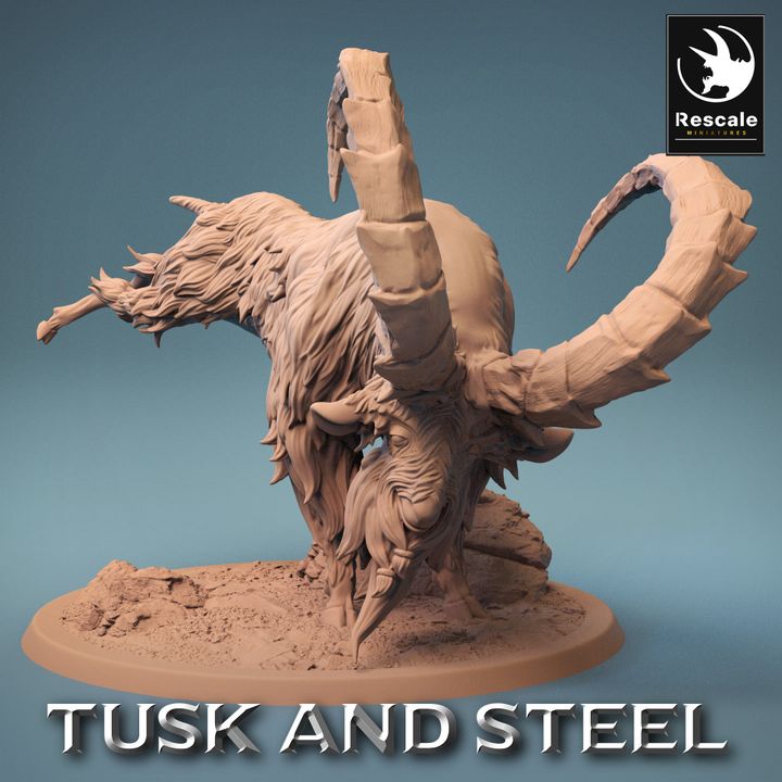 Dwarf Goat Mount Beasts DnD | Large | Rescale Miniatures | D&D DnD Pathfinder Miniature