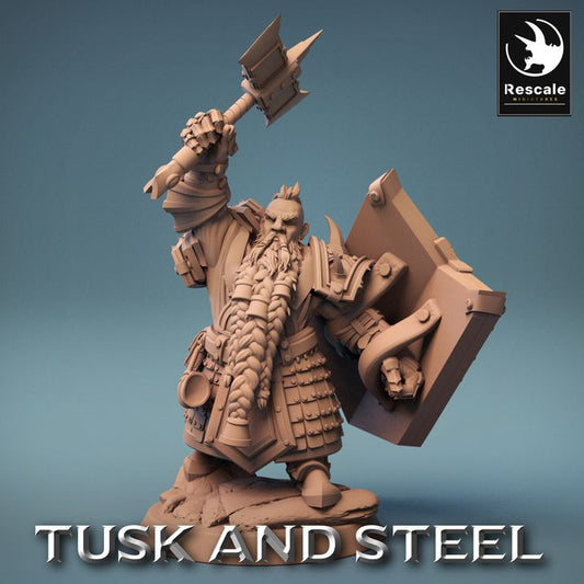 Collection Dwarf Fighter Axe Warrior | Medium | Rescale Miniatures | D&D DnD Pathfinder Miniature