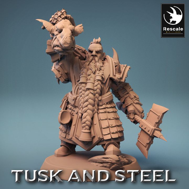 Collection Dwarf Fighter Axe Warrior | Medium | Rescale Miniatures | D&D DnD Pathfinder Miniature