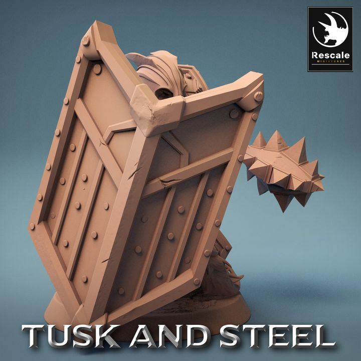 Collection Dwarf Fighter Soldier Mace | Medium | Rescale Miniatures | D&D DnD Pathfinder Miniature