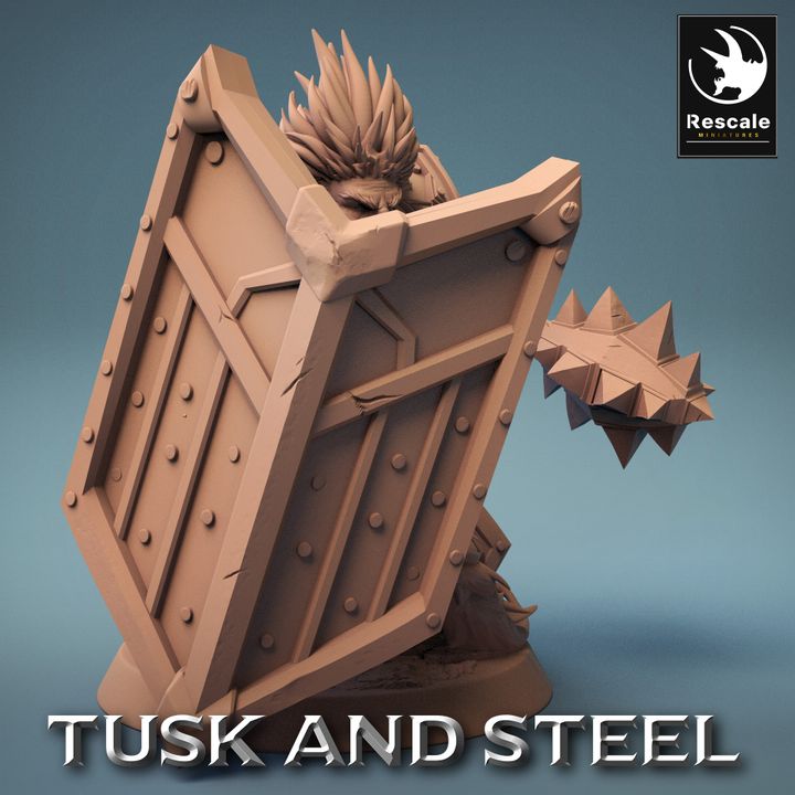 Collection Dwarf Fighter Soldier Mace | Medium | Rescale Miniatures | D&D DnD Pathfinder Miniature