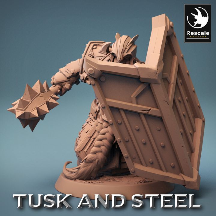 Collection Dwarf Fighter Soldier Mace | Medium | Rescale Miniatures | D&D DnD Pathfinder Miniature