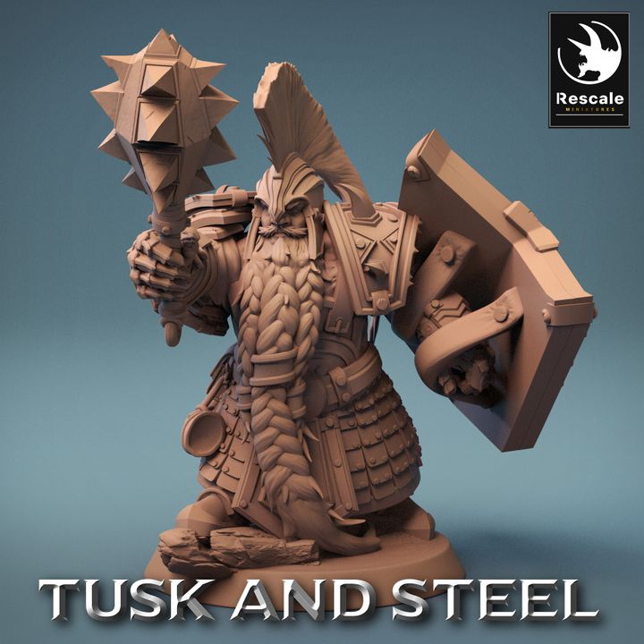 Collection Dwarf Warrior Soldier Collection Medium | Rescale Miniatures | D&D DnD Pathfinder Miniature