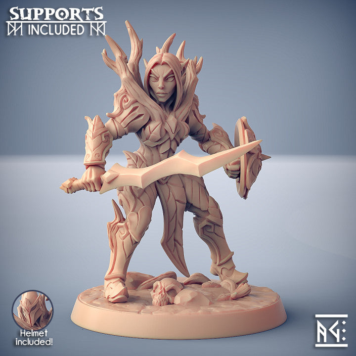 Elf Sylvan Knight Fighter Guard | Medium | Artisan Guild | D&D DnD Pathfinder Miniature