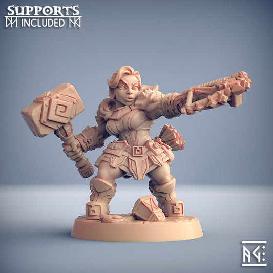 Dwarven Fighter Lantern Oathbreaker Exiled | Medium | Artisan Guild | D&D DnD Pathfinder Miniature
