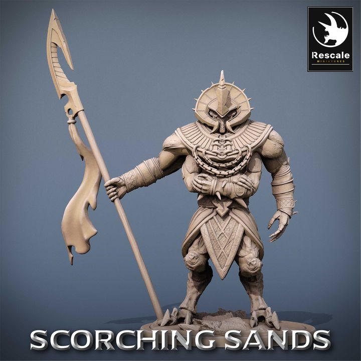 Locust Guard Insectoid Monstrosity Spear | Large | Rescale Miniatures | D&D DnD Pathfinder Miniature