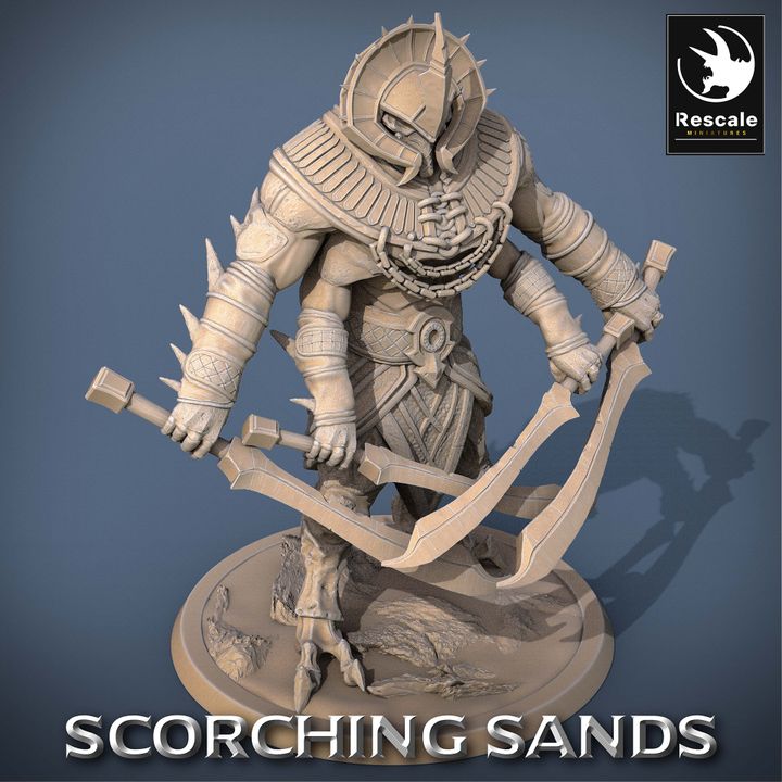 Desert Insectoid Sword Fighter Guard | Large | Rescale Miniatures | D&D DnD Pathfinder Miniature