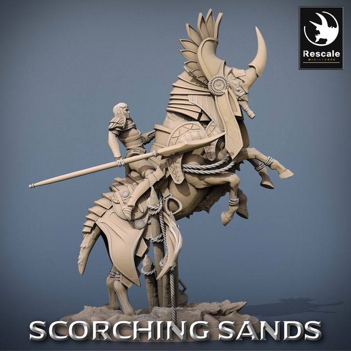 Egyptian Mount Lance Miniature | Large | Rescale Miniatures | D&D DnD Pathfinder Miniature