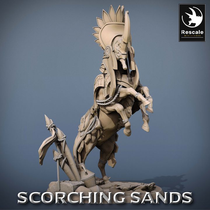 Egyptian Mount Lance Miniature | Large | Rescale Miniatures | D&D DnD Pathfinder Miniature