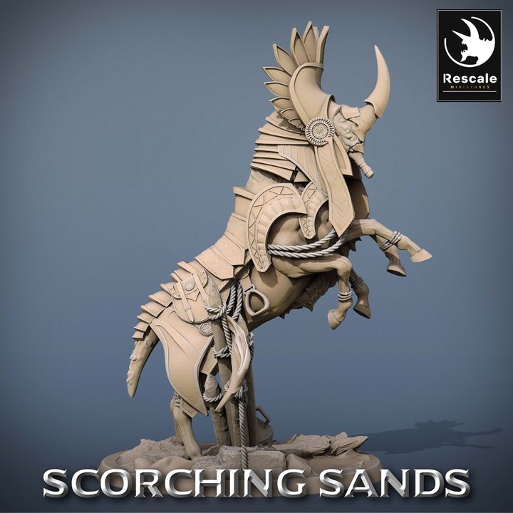 Egyptian Mount Lance Miniature | Large | Rescale Miniatures | D&D DnD Pathfinder Miniature