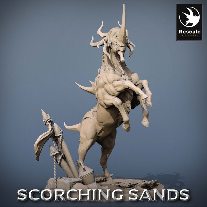 Egyptian Mount Lance Miniature | Large | Rescale Miniatures | D&D DnD Pathfinder Miniature