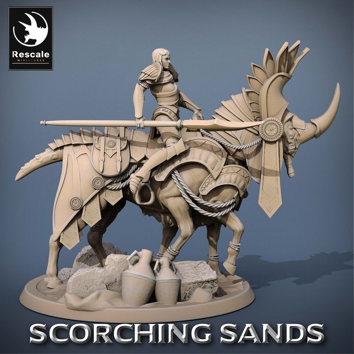 Egyptian Mount Lance Beast | Large | Rescale Miniatures | D&D DnD Pathfinder Miniature