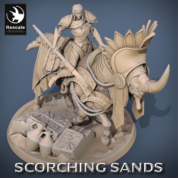 Egyptian Mount Lance Beast | Large | Rescale Miniatures | D&D DnD Pathfinder Miniature