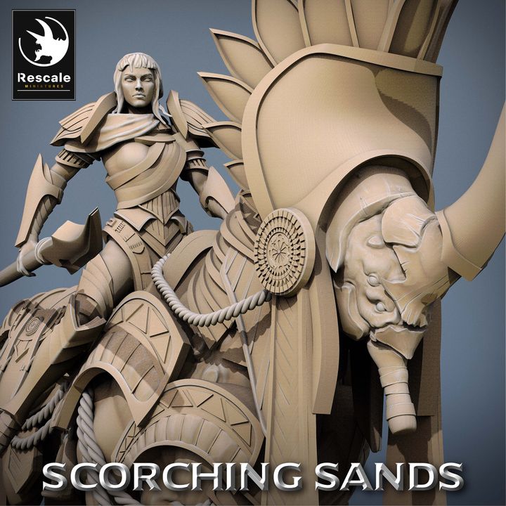 Egyptian Mount Lance Beast | Large | Rescale Miniatures | D&D DnD Pathfinder Miniature