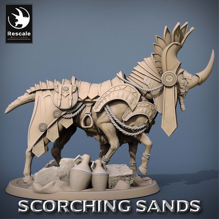 Egyptian Mount Lance Beast | Large | Rescale Miniatures | D&D DnD Pathfinder Miniature
