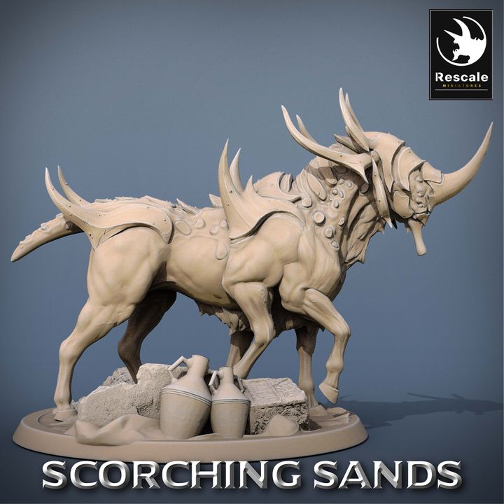 Egyptian Mount Lance Beast | Large | Rescale Miniatures | D&D DnD Pathfinder Miniature