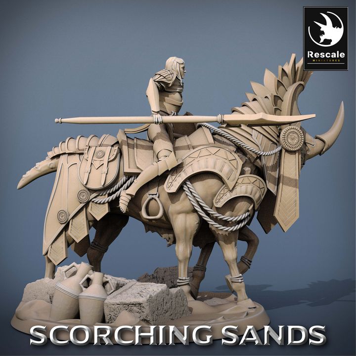 Egyptian Mount Lance Beast | Large | Rescale Miniatures | D&D DnD Pathfinder Miniature