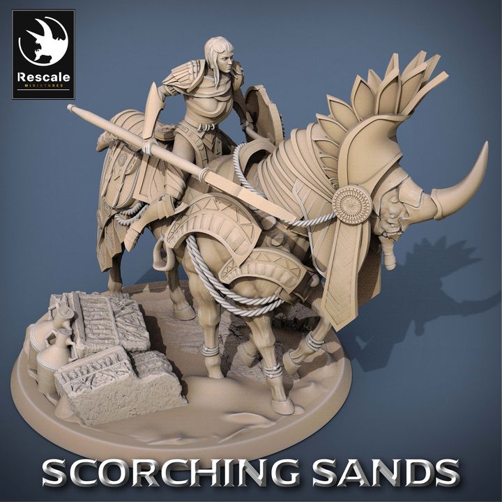 Egyptian Mount Lance Beast | Large | Rescale Miniatures | D&D DnD Pathfinder Miniature