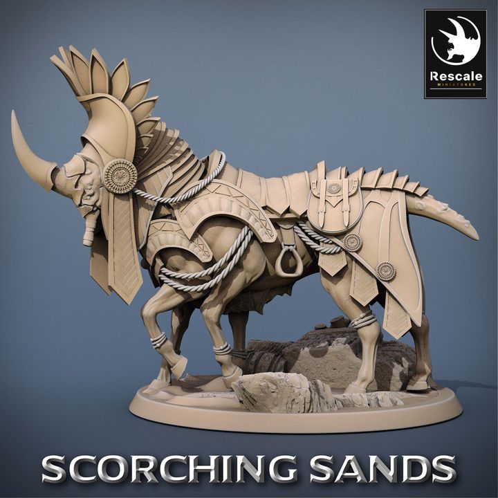 Egyptian Mount Lance Beast | Large | Rescale Miniatures | D&D DnD Pathfinder Miniature