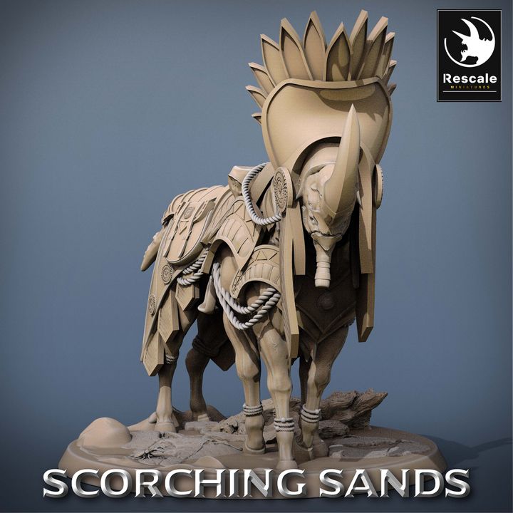 Egyptian Mount Saddle Beast | Large | Rescale Miniatures | D&D DnD Pathfinder Miniature