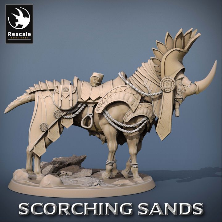 Egyptian Mount Saddle Beast | Large | Rescale Miniatures | D&D DnD Pathfinder Miniature