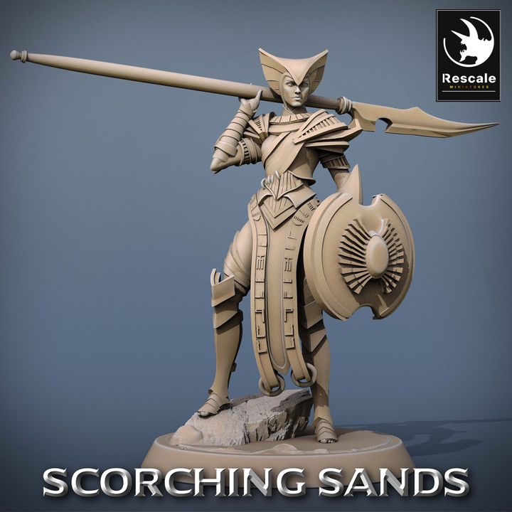 Collection Egyptian Soldier Lance Collection Medium | Rescale Miniatures | D&D DnD Pathfinder Miniature