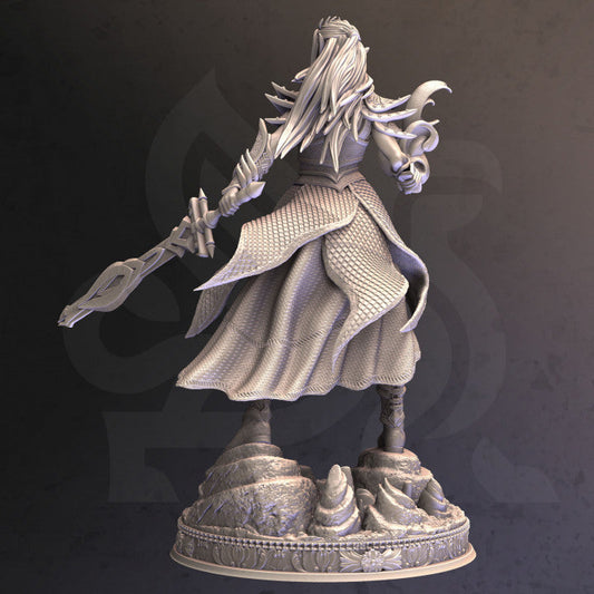 Hexblade Warlock Miniature Half-Elf Spellcaster (Medium) | DM Stash | Painting D&D Tabletop Miniature Pathfinder 5e