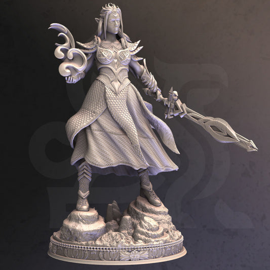 Hexblade Warlock Miniature Half-Elf Spellcaster (Medium) | DM Stash | Painting D&D Tabletop Miniature Pathfinder 5e
