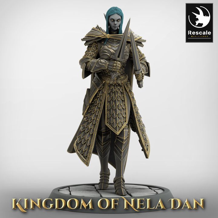 Collection Elven Infantry Warriors | Medium | Rescale Miniatures | D&D DnD Pathfinder Miniature