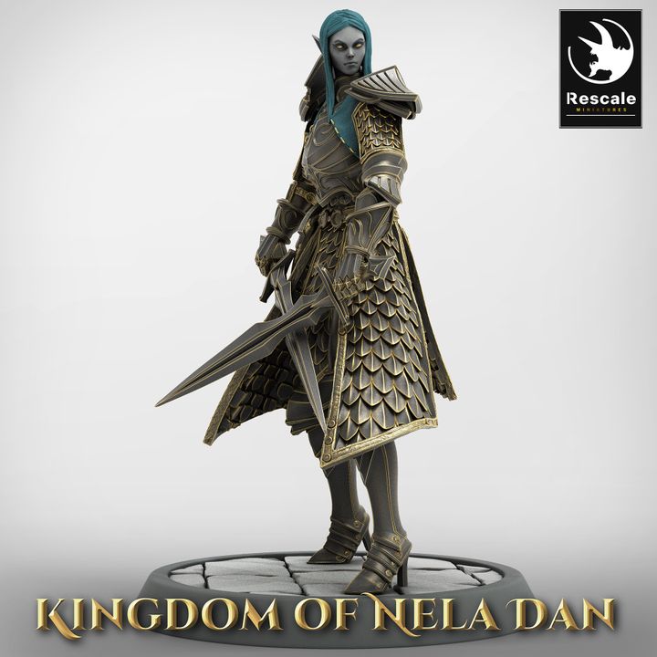 Collection Elven Infantry Warriors | Medium | Rescale Miniatures | D&D DnD Pathfinder Miniature