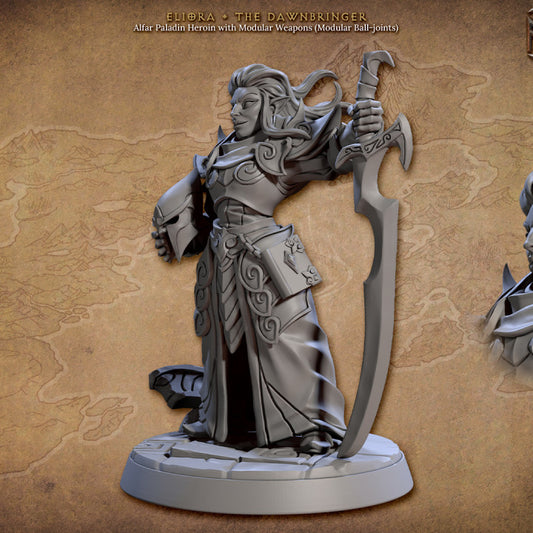 Elf Paladin Greatblade Armor | Medium | Artisan Guild | D&D DnD Pathfinder Miniature