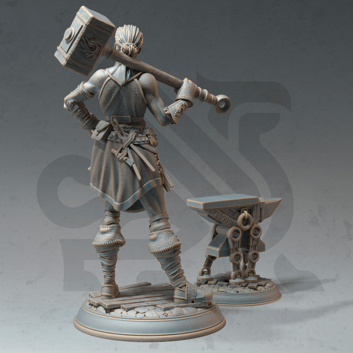Forge Adept Artificer Hammer Miniature | Medium | DM Stash | D&D DnD Pathfinder Miniature