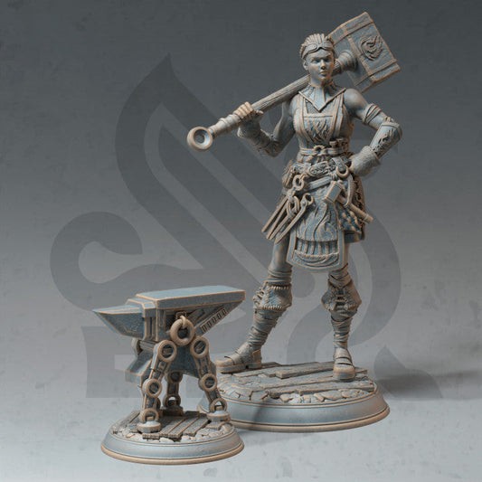 Forge Adept Artificer Hammer Miniature | Medium | DM Stash | D&D DnD Pathfinder Miniature