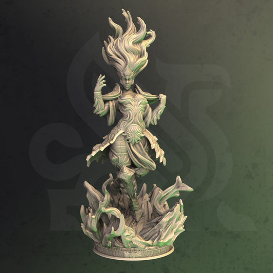 Fiery Sorceress - Casting (25mm Base)