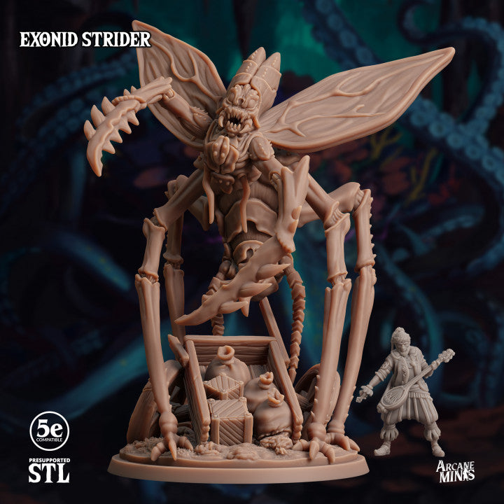 Exonid Strider Insectoid Monster Large | Sordane Publishing | D&D DnD Pathfinder Miniature