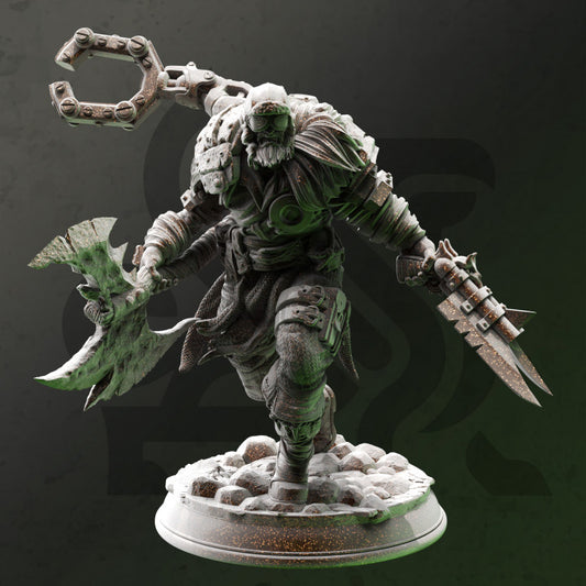 Steampunk Barbarian Artificer Engineer | Medium | DM Stash | D&D DnD Pathfinder Miniature