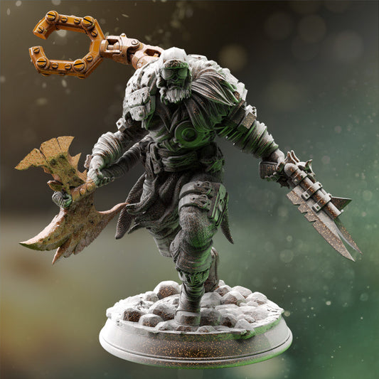 Steampunk Barbarian Artificer Engineer | Medium | DM Stash | D&D DnD Pathfinder Miniature