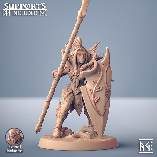 Sylvan Knight Elf Paladin Spear | Medium | Artisan Guild | D&D DnD Pathfinder Miniature