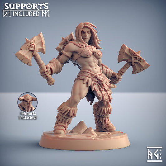 Dragonpeak Barbarian - Axes (25mm Base)