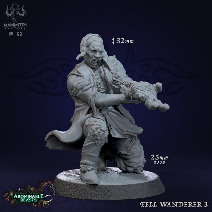Fell Wanderer Humanoid Zombies | Medium | Mammoth Factory | D&D DnD Pathfinder Miniature