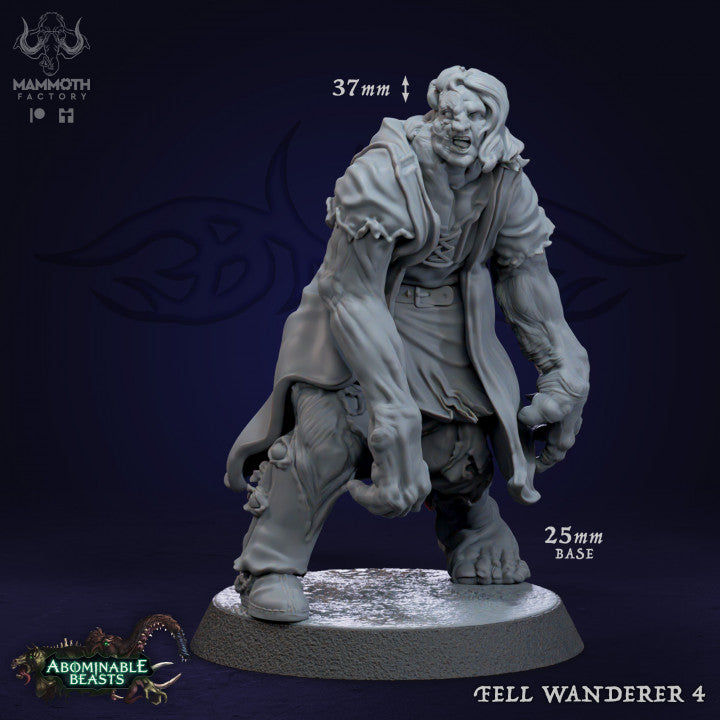 Fell Wanderer Humanoid Zombies | Medium | Mammoth Factory | D&D DnD Pathfinder Miniature